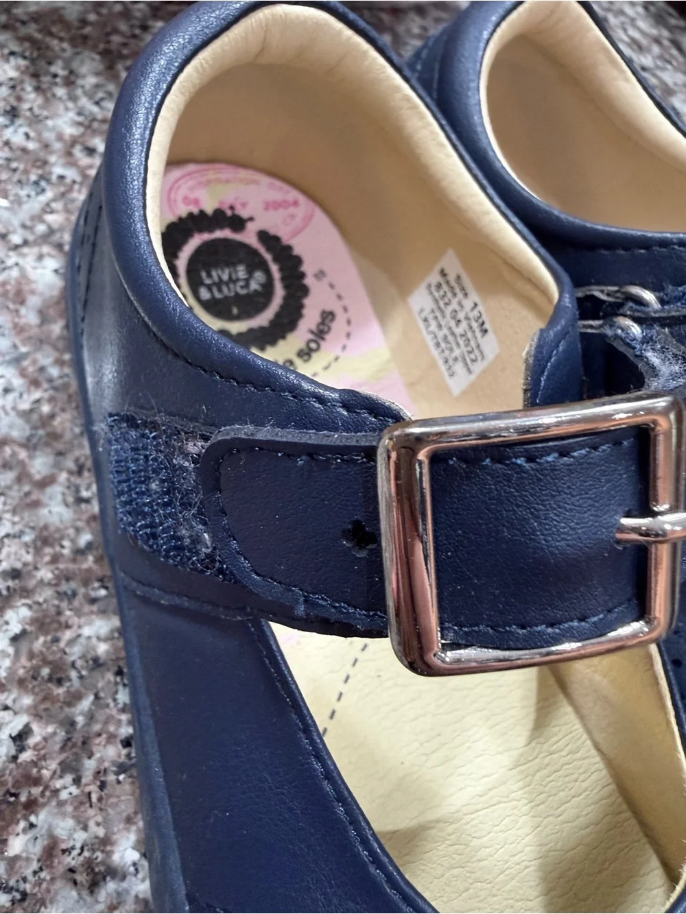 Livie & Luca Navy Girls Mary Jane with Buckle